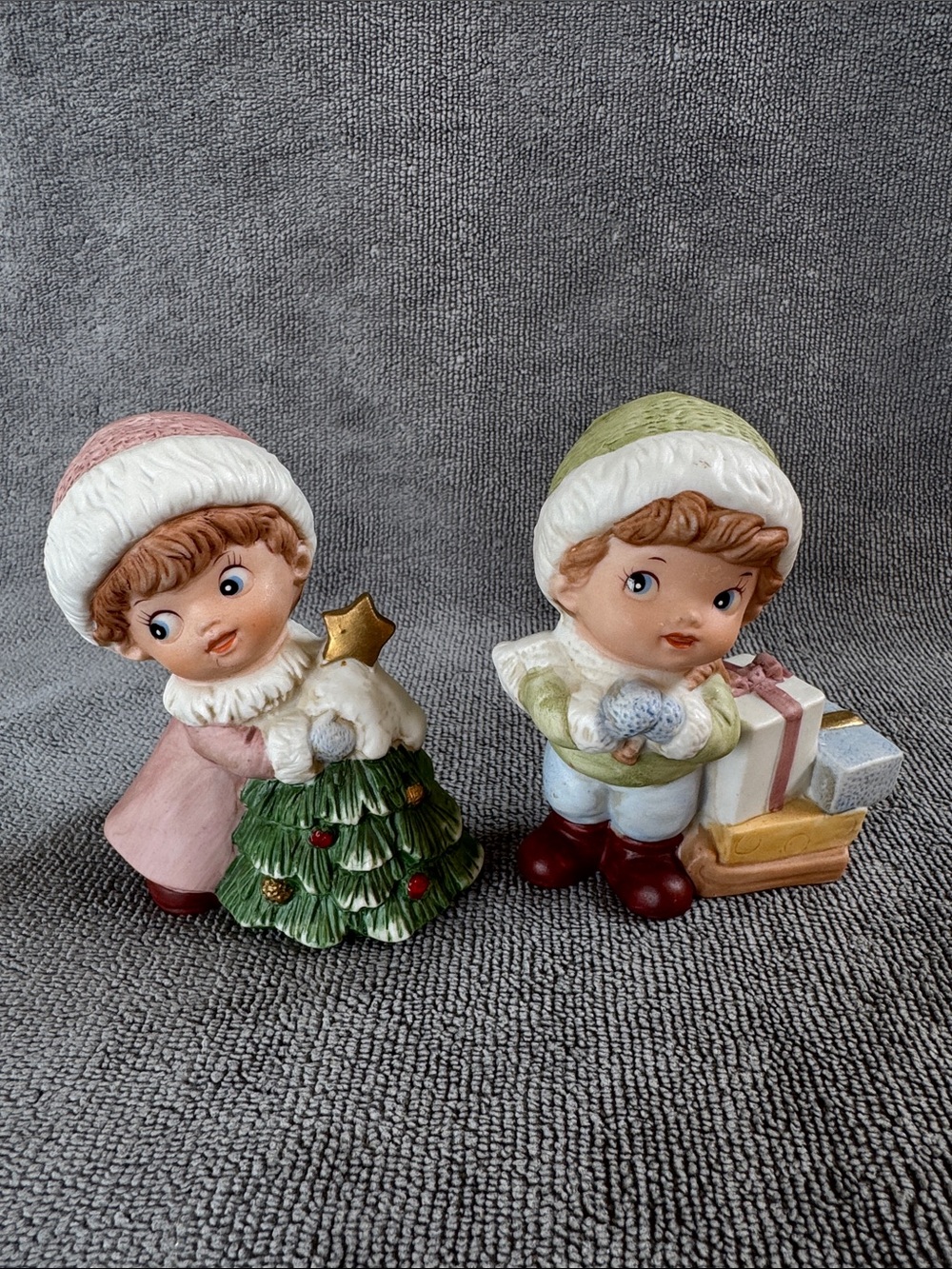 VTG Homco Home Interiors Christmas Porcelain Figurines (set of 2) #5556